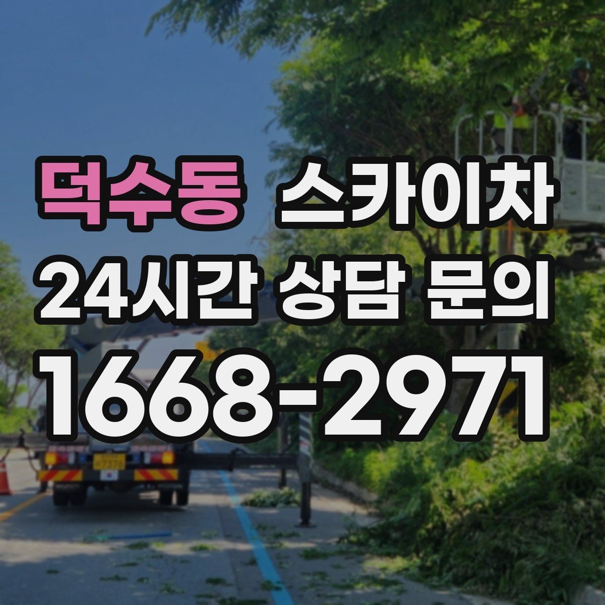 덕수동 스카이차 외부 시설물 점검을 고소에서 진행하기