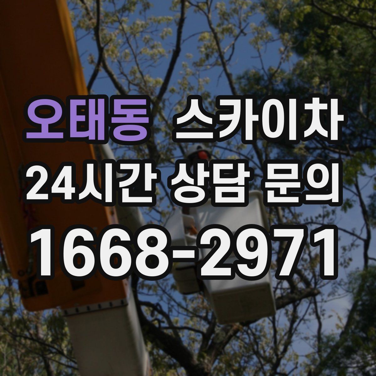오태동 스카이차 현수막 철거 후 잔여물 정리 요령