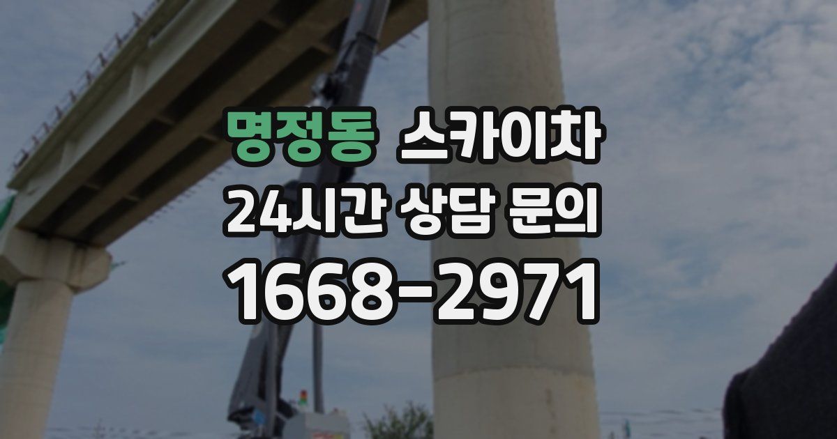 명정동 스카이차