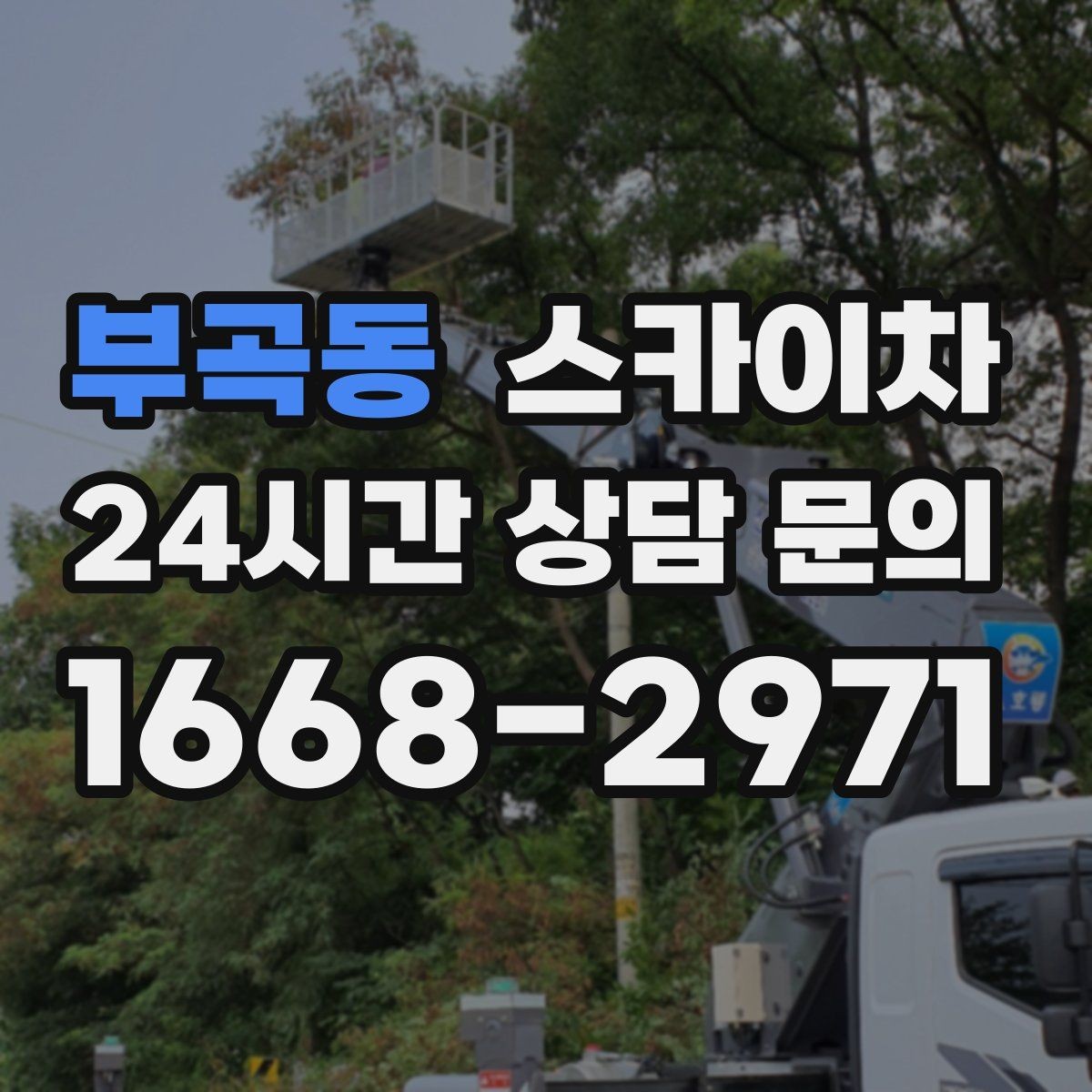 부곡동 스카이차 현장 사진만으로도 작업 가능 여부 확인