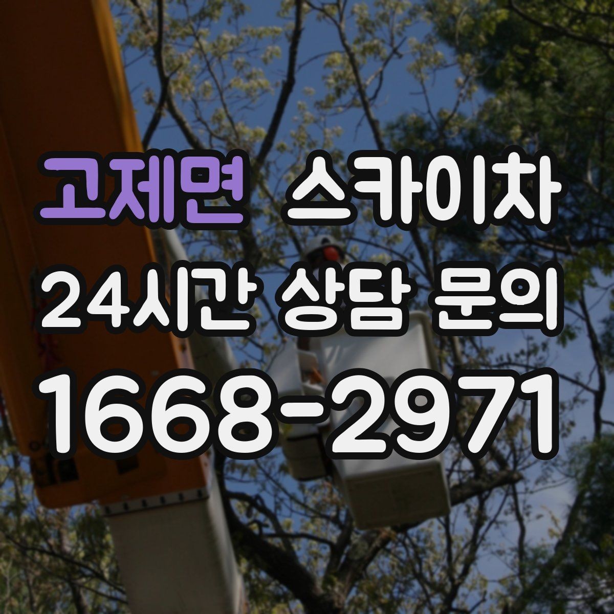 고제면 스카이차 주거지 작업 소음 최소화하는 요령