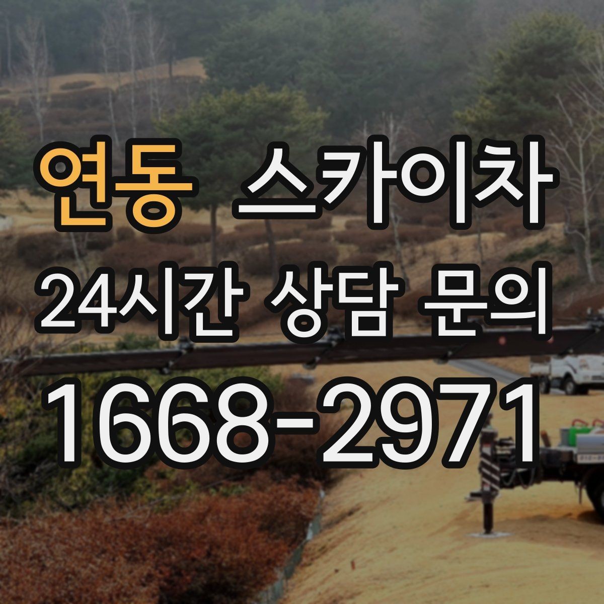 연동 스카이차 크리스마스 조명 설치를 안전하게