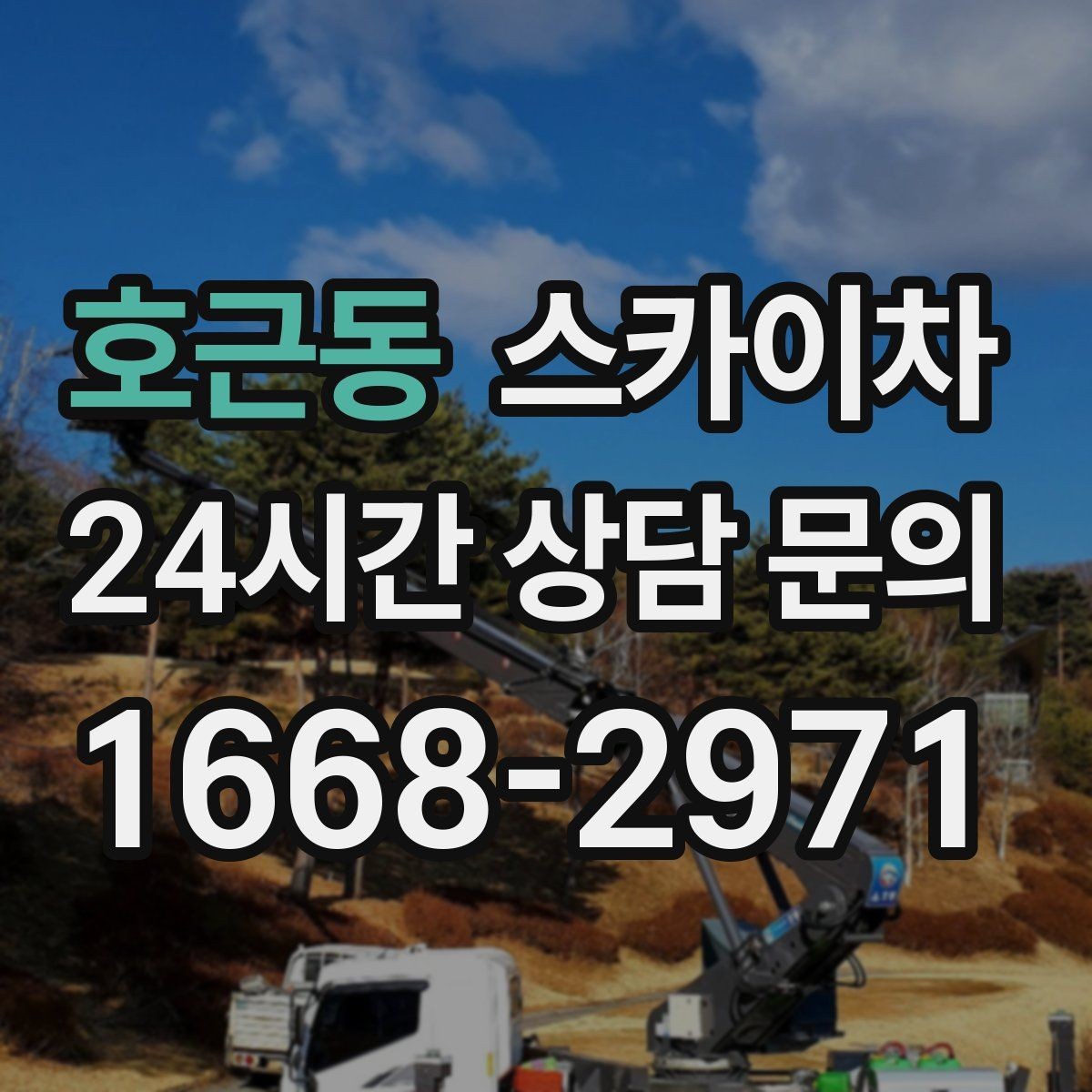 호근동 스카이차 외벽 조류 배설물 청소 작업 진행