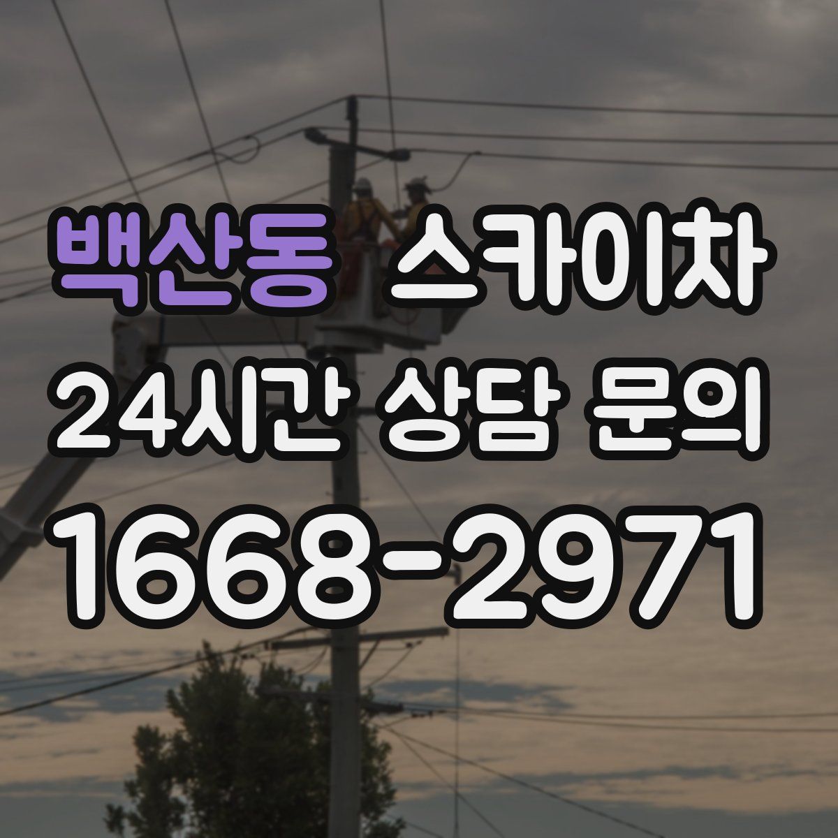 백산동 스카이차