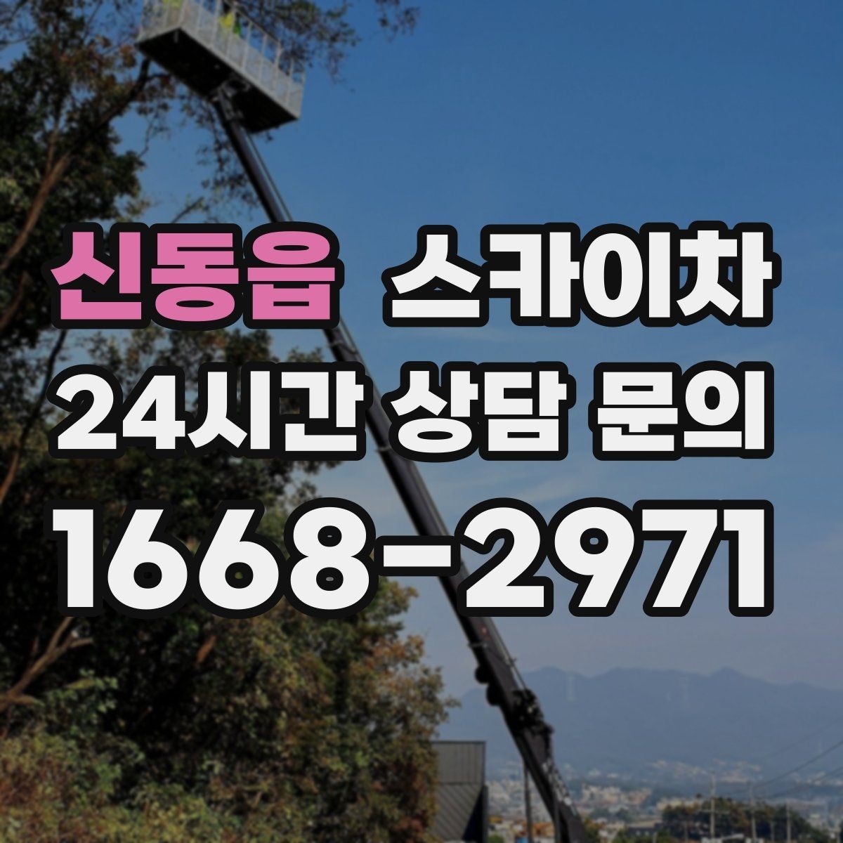 신동읍 스카이차 보안등 교체가 높은 곳일 때 해결