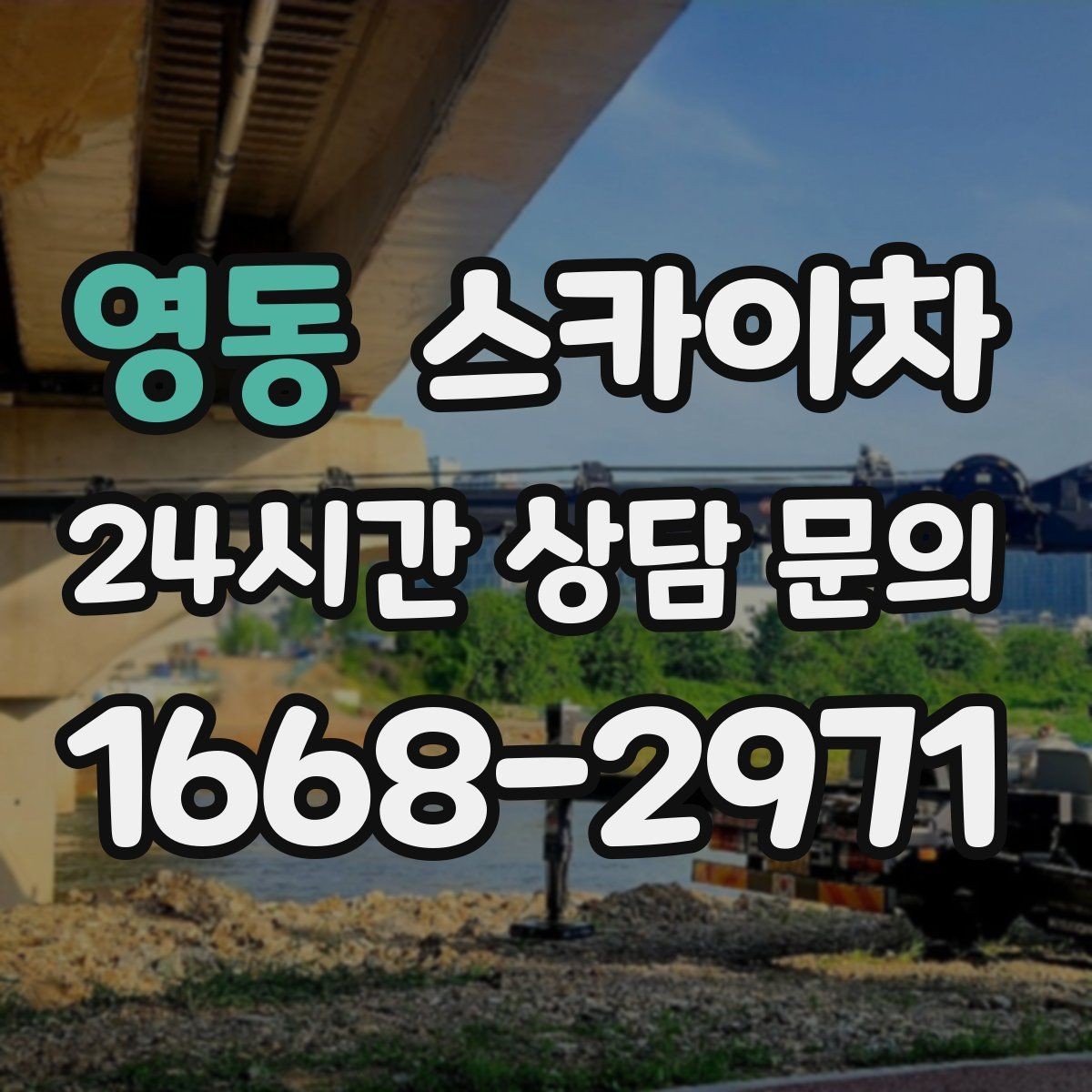 영동 스카이차 가로수 가지치기 작업 안전하게