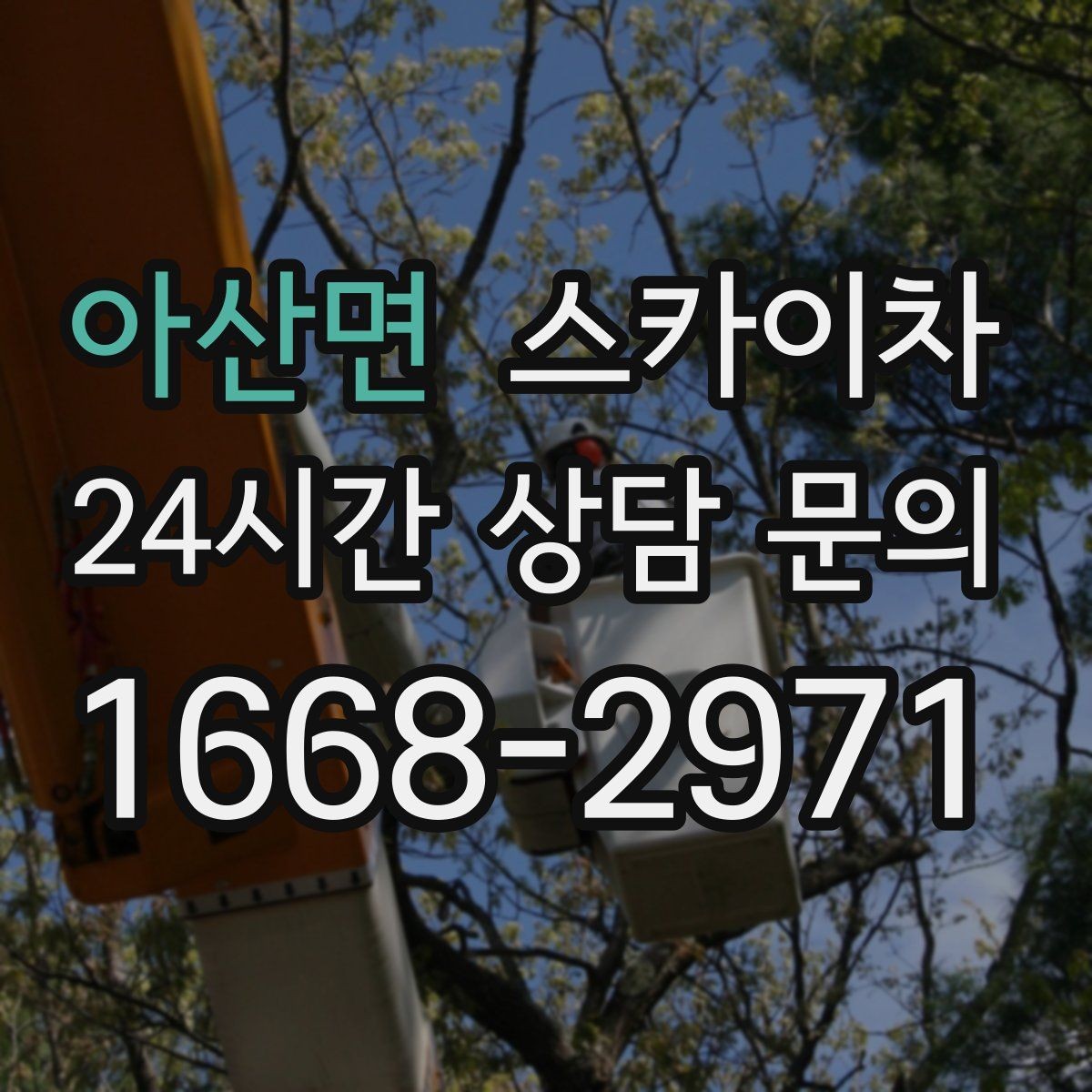 아산면 스카이차 통신선 정리로 외관 깔끔하게 만들기