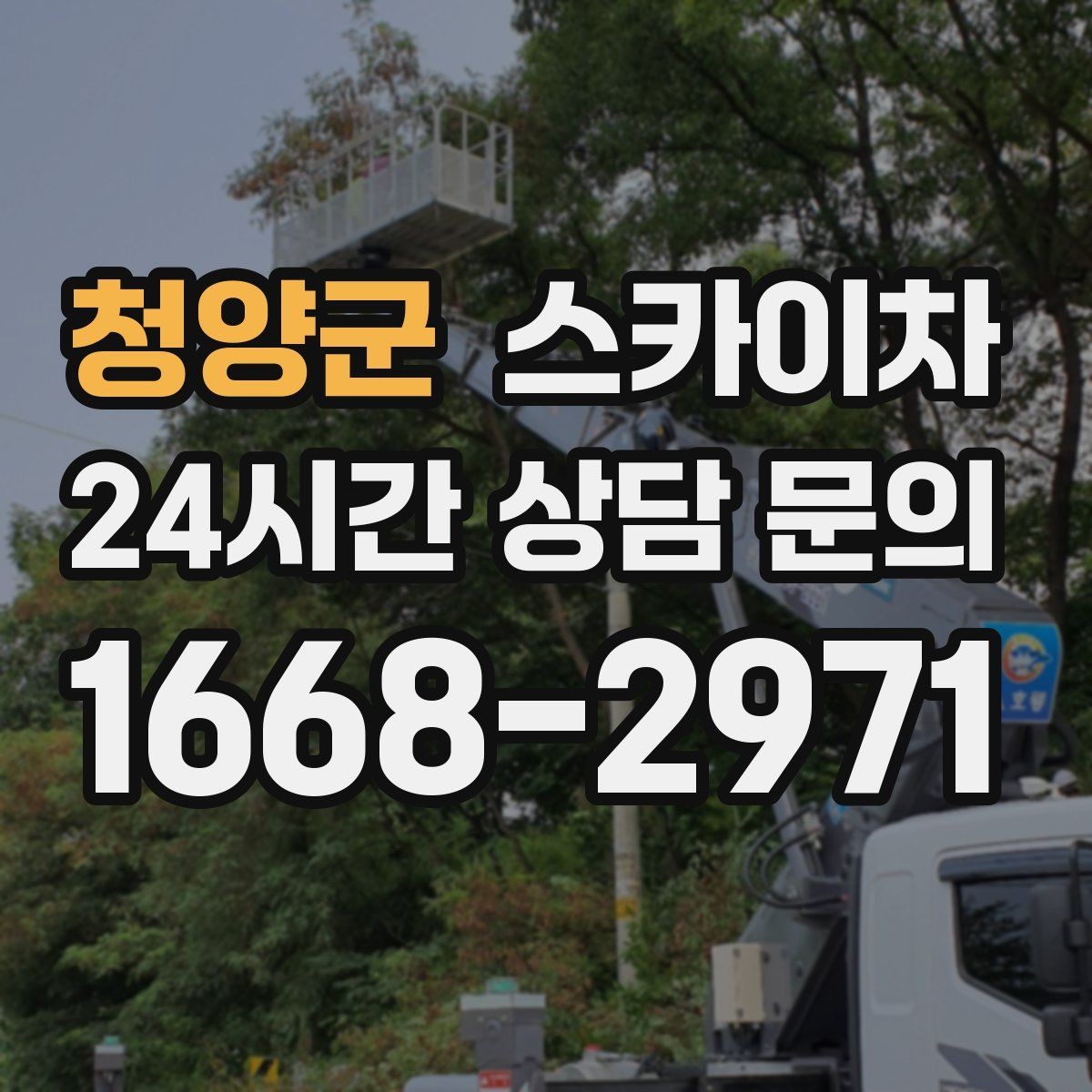 청양군 스카이차 사진으로 작업 높이 상담하는 방법