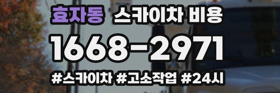 효자동 스카이차 비용