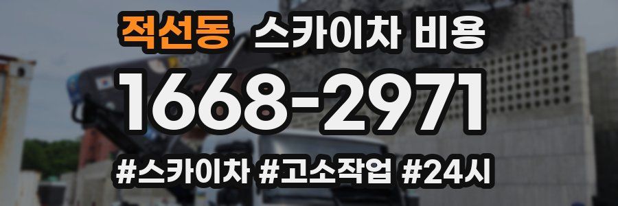적선동 스카이차 비용