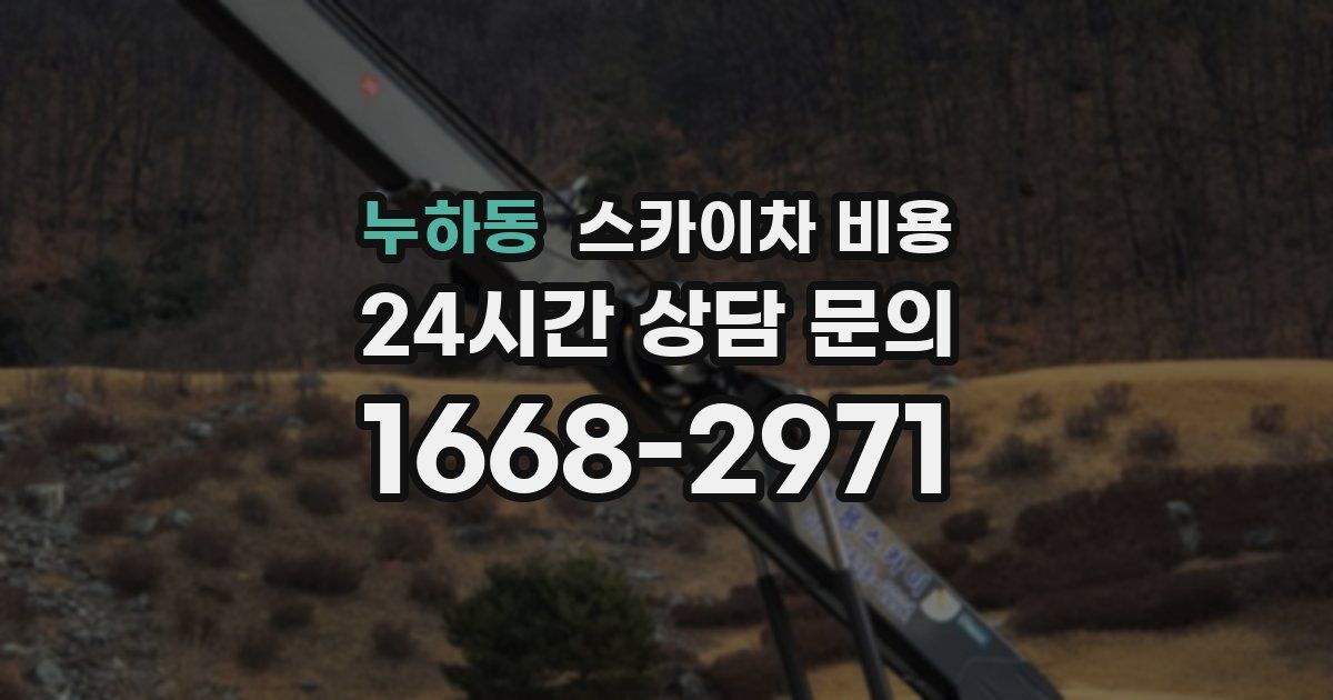 누하동 스카이차 비용