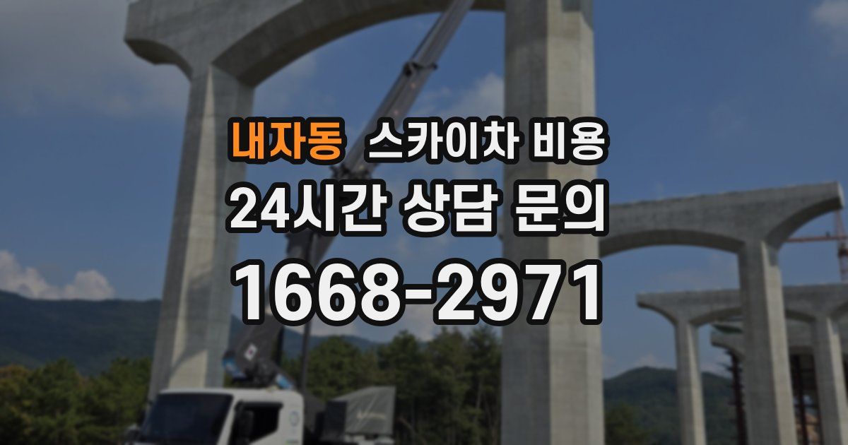 내자동 스카이차 비용