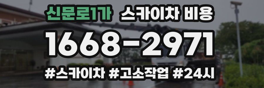 신문로1가 스카이차 비용