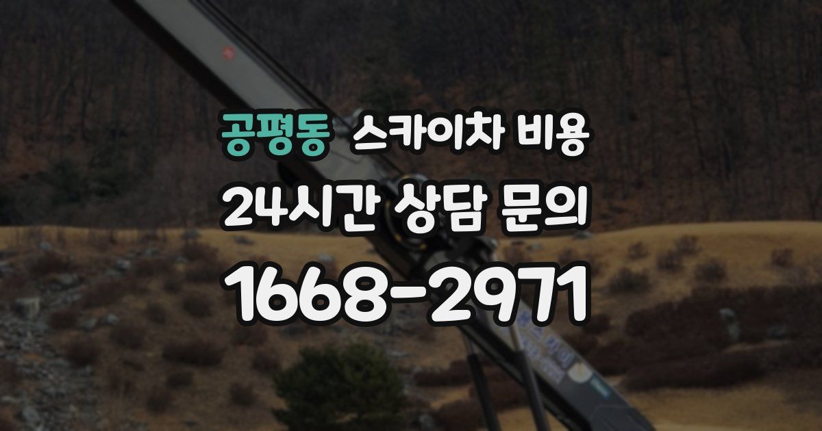 공평동 스카이차 비용