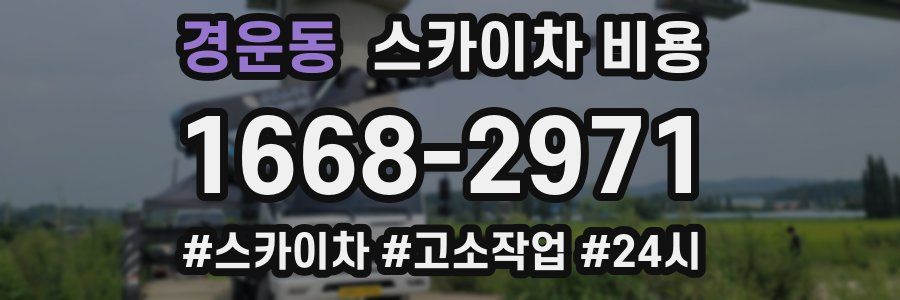 경운동 스카이차 비용