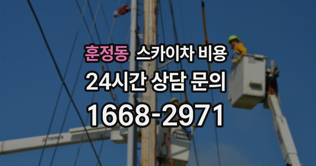 훈정동 스카이차 비용