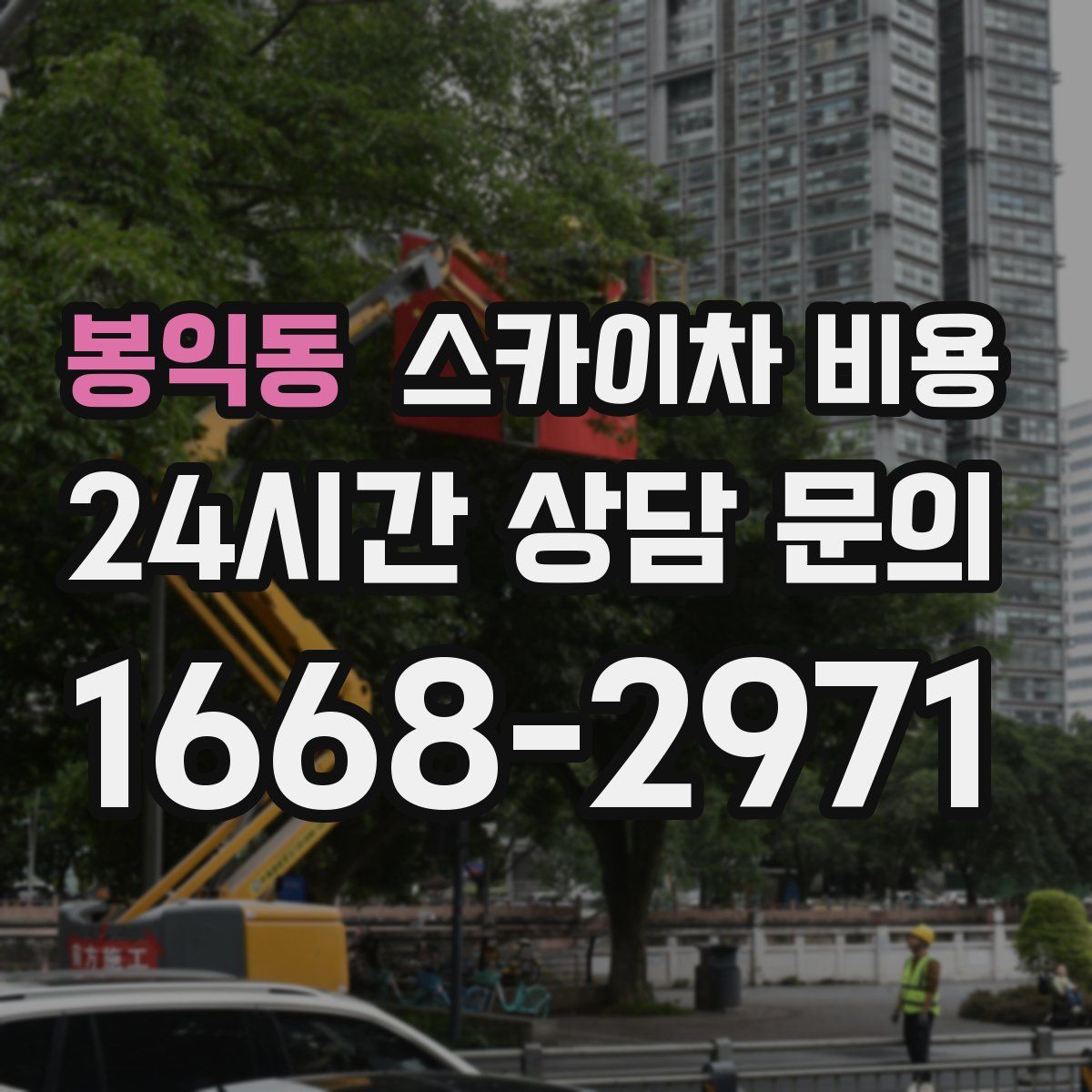 봉익동 스카이차 비용