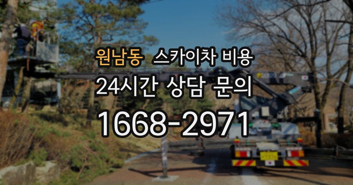 원남동 스카이차 비용