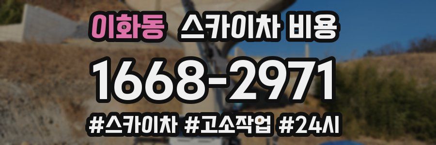 이화동 스카이차 비용