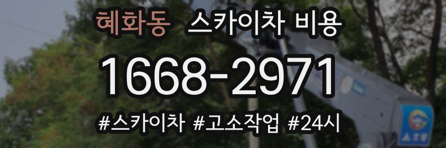 혜화동 스카이차 비용