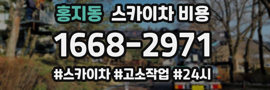 홍지동 스카이차 비용