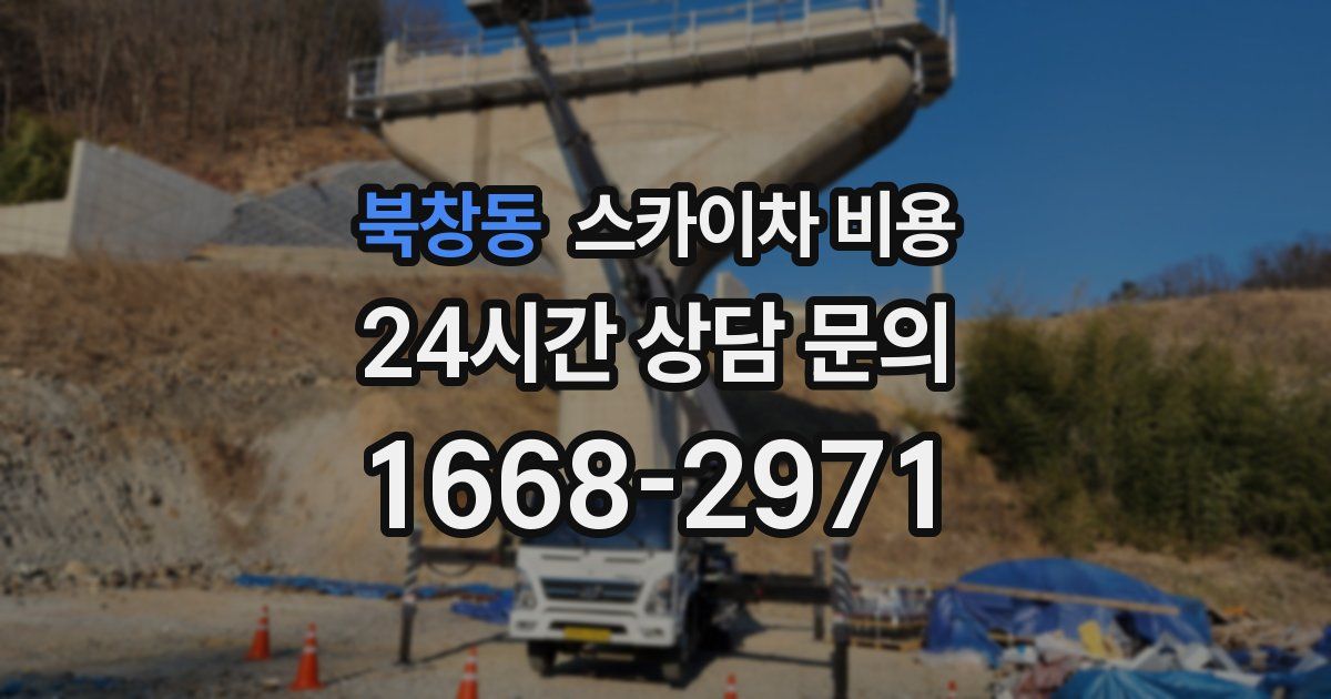 북창동 스카이차 비용