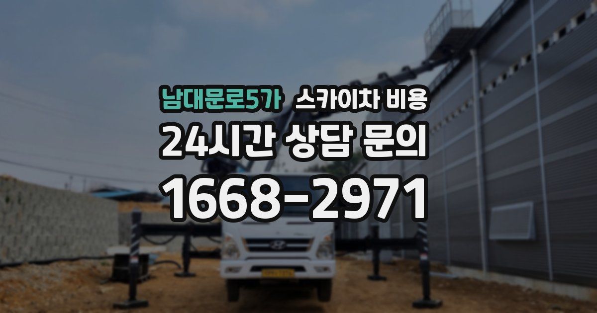 남대문로5가 스카이차 비용