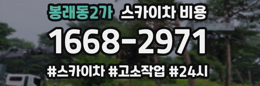 봉래동2가 스카이차 비용