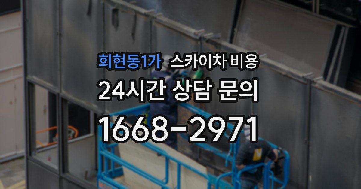 회현동1가 스카이차 비용