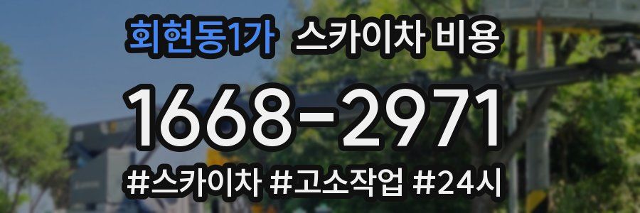 회현동1가 스카이차 비용