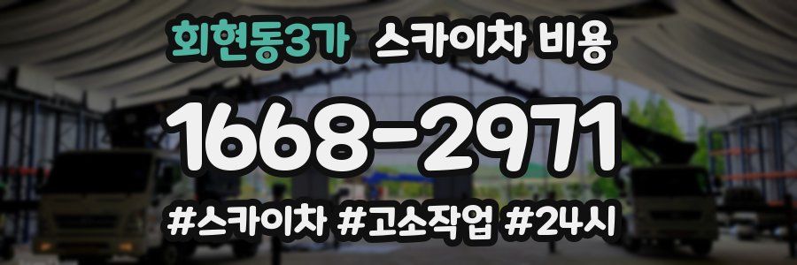 회현동3가 스카이차 비용