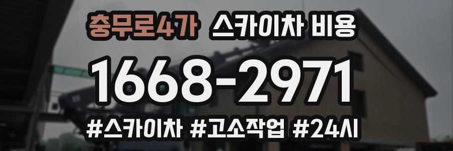 충무로4가 스카이차 비용