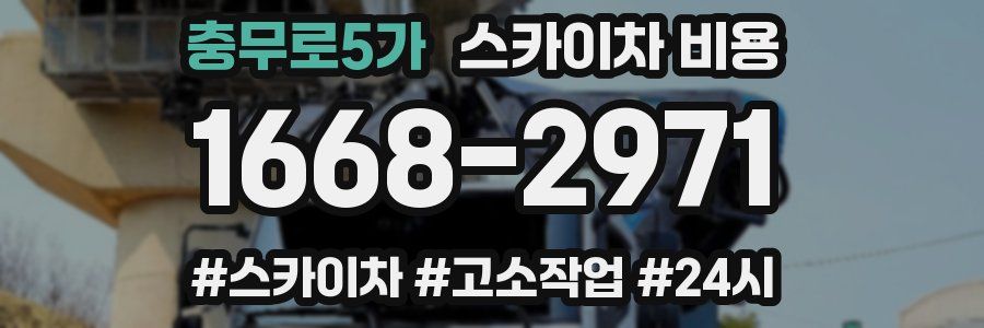 충무로5가 스카이차 비용