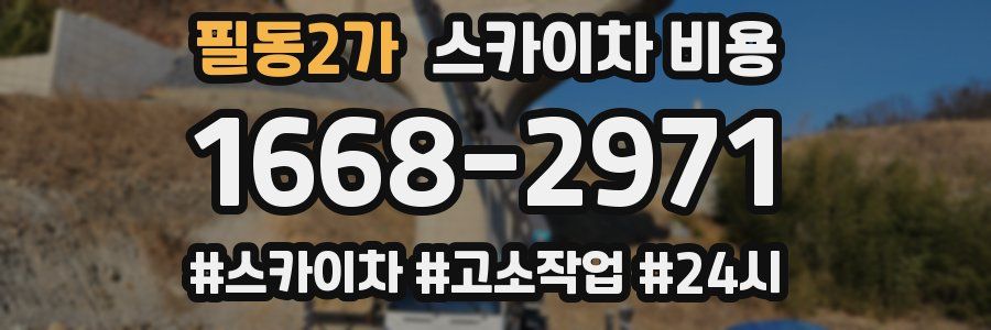 필동2가 스카이차 비용