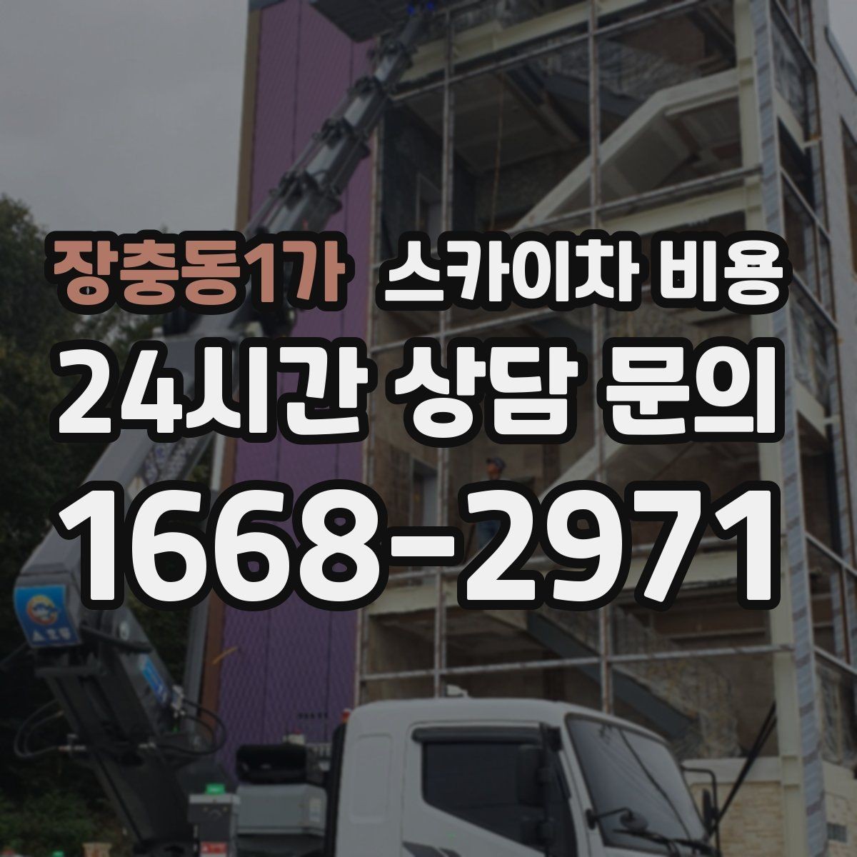 장충동1가 스카이차 비용 예약 호출이 유리한 현장 조건