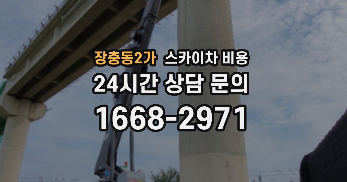 장충동2가 스카이차 비용