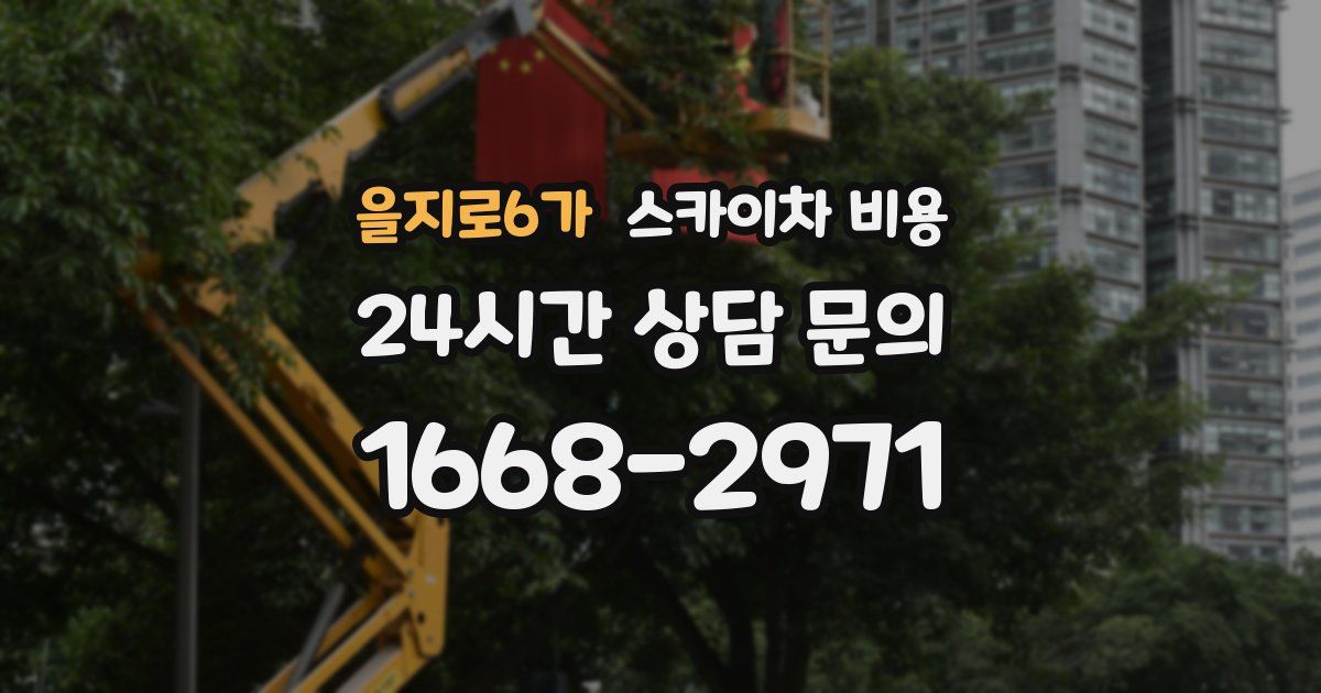 을지로6가 스카이차 비용