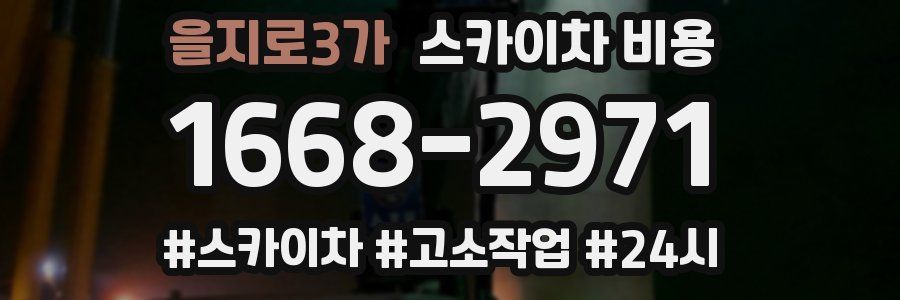 을지로3가 스카이차 비용