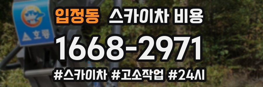 입정동 스카이차 비용