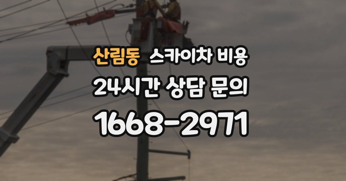 산림동 스카이차 비용