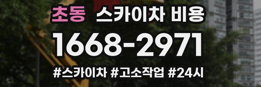 초동 스카이차 비용