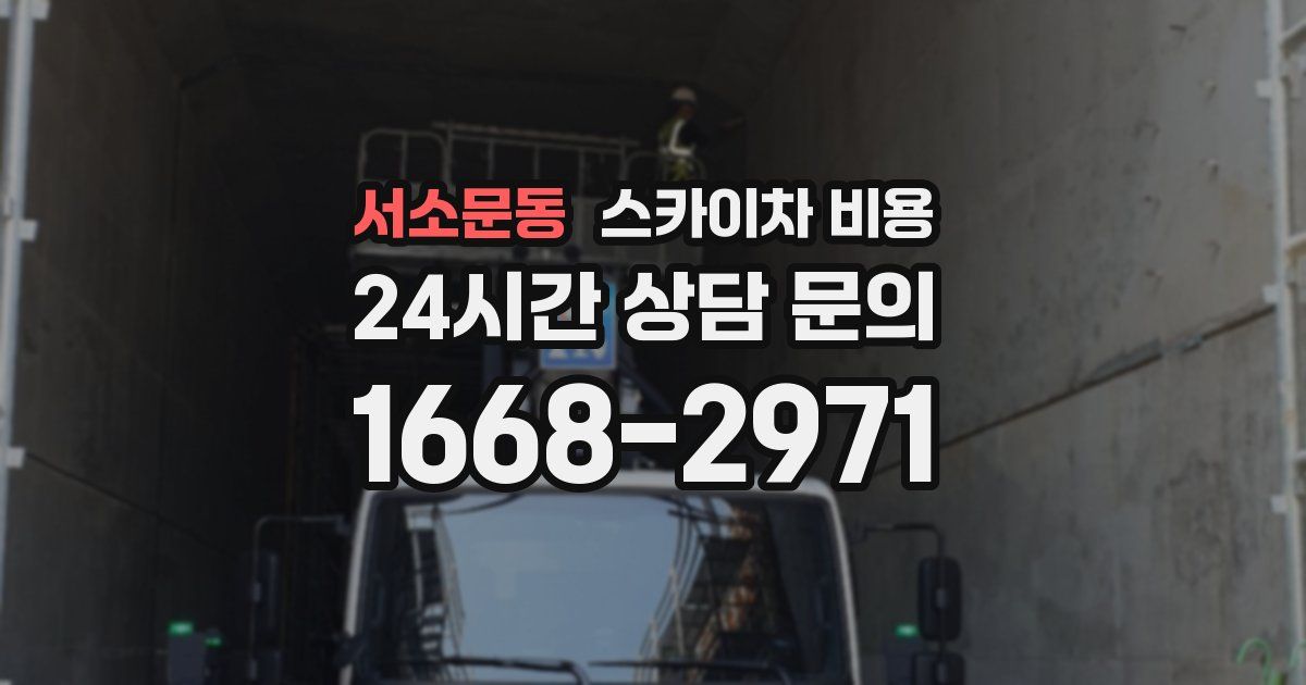 서소문동 스카이차 비용