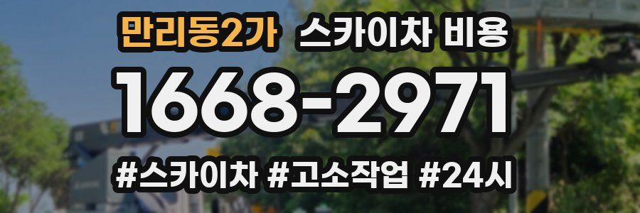 만리동2가 스카이차 비용