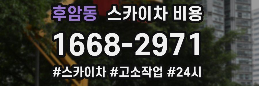 후암동 스카이차 비용