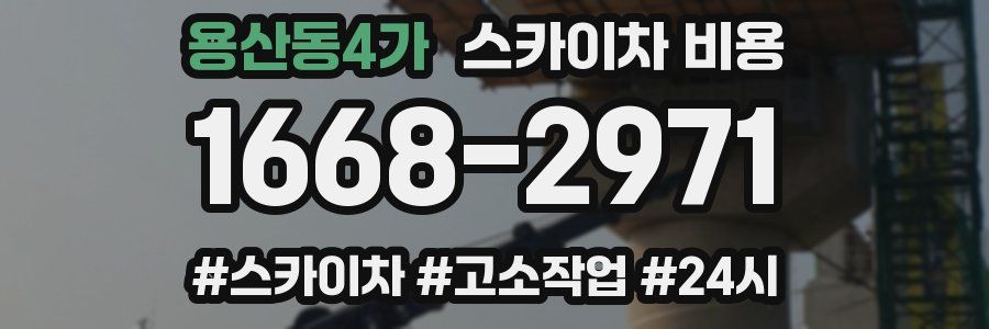 용산동4가 스카이차 비용