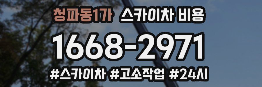 청파동1가 스카이차 비용