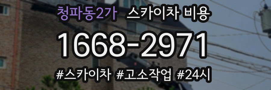 청파동2가 스카이차 비용