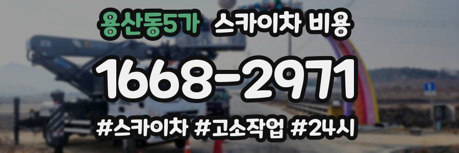 용산동5가 스카이차 비용