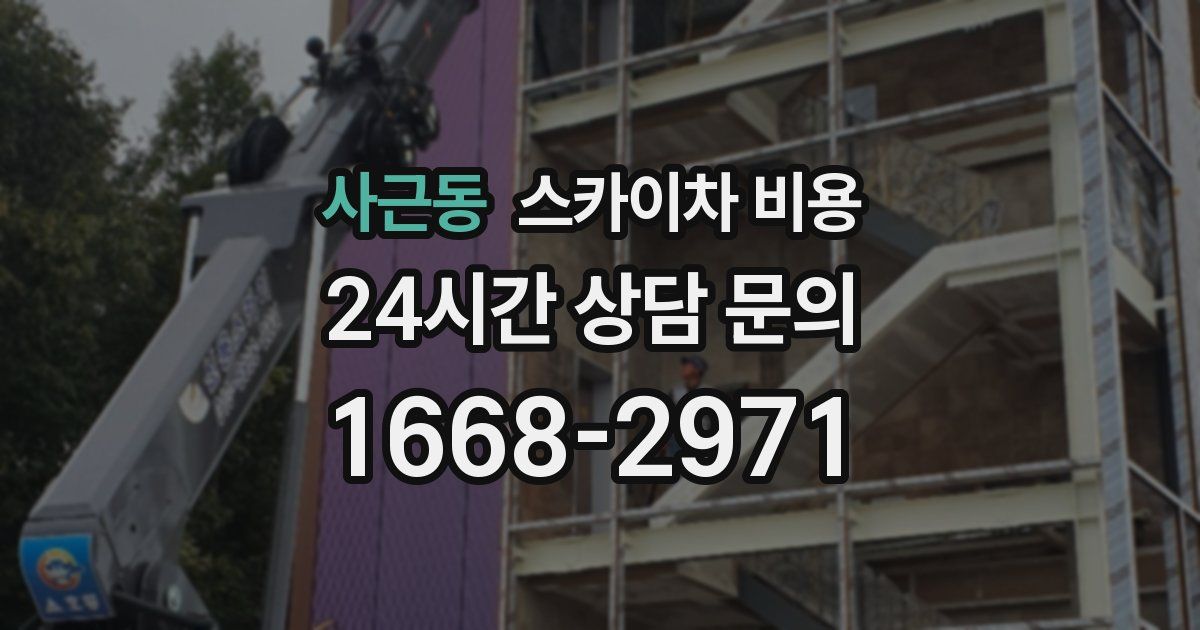 사근동 스카이차 비용