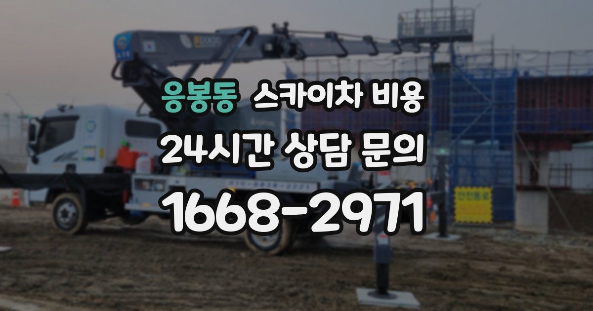 응봉동 스카이차 비용